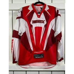 New Thor Motocross Core Youth Jersey White Red Performance Outerwear Large